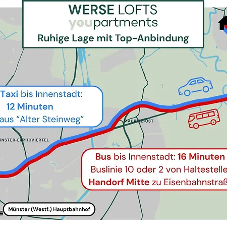 119 Qm - Exklusiv Auf 2 Etagen - Werse Loft By Youpartments Apartment
